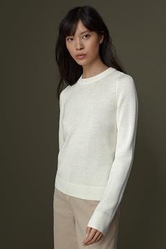 Ropa Canada Goose Mujer Outlet - Saturna Suéteres Blancos YK4136825